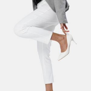 The Lumina Crisp-White Stiletto Pump